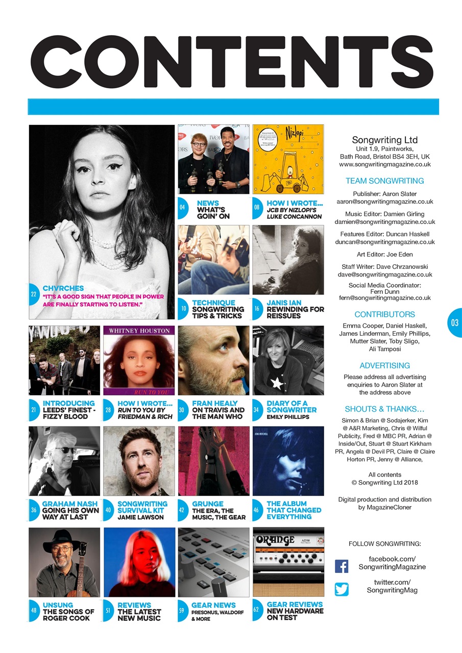 Songwriting Magazine Preview Pages