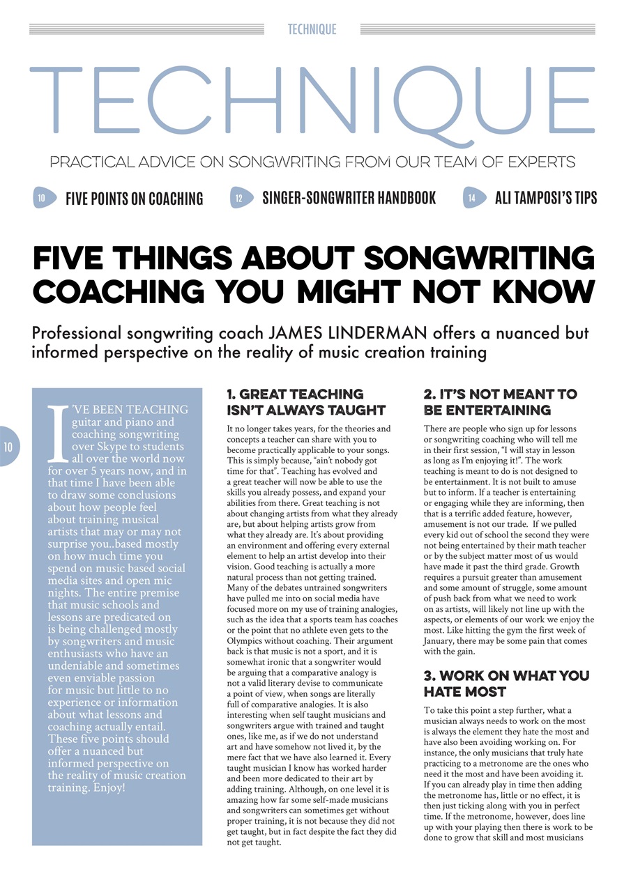 Songwriting Magazine Preview Pages