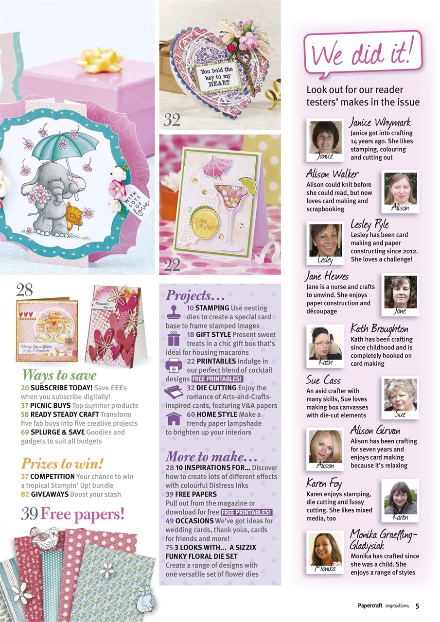 Papercraft Inspirations Preview Pages