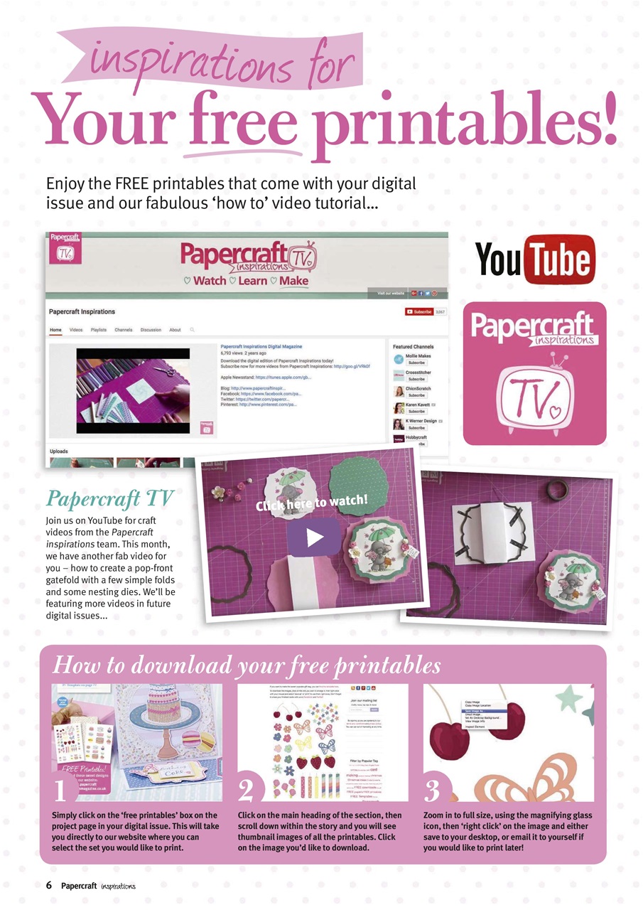 Papercraft Inspirations Preview Pages