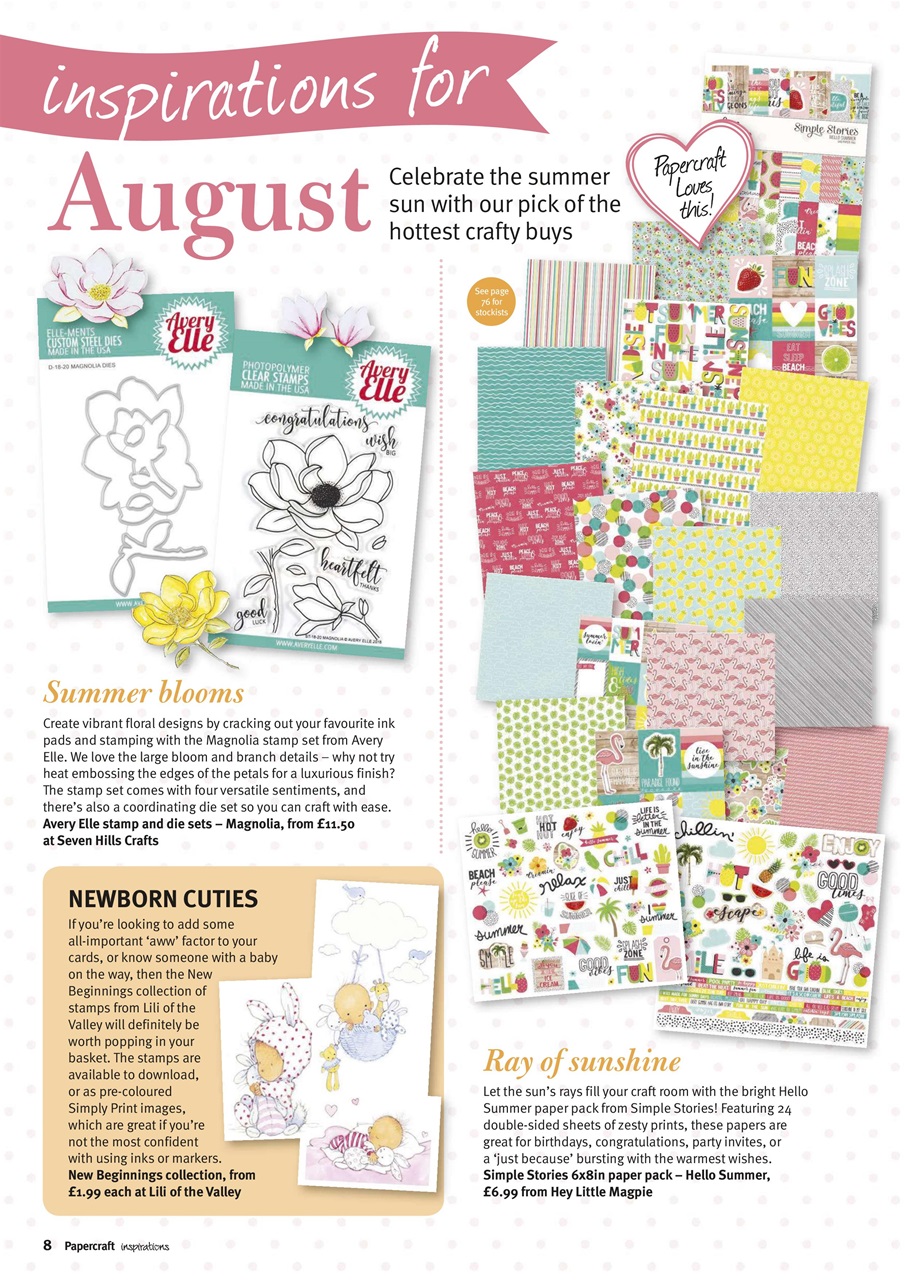 Papercraft Inspirations Preview Pages