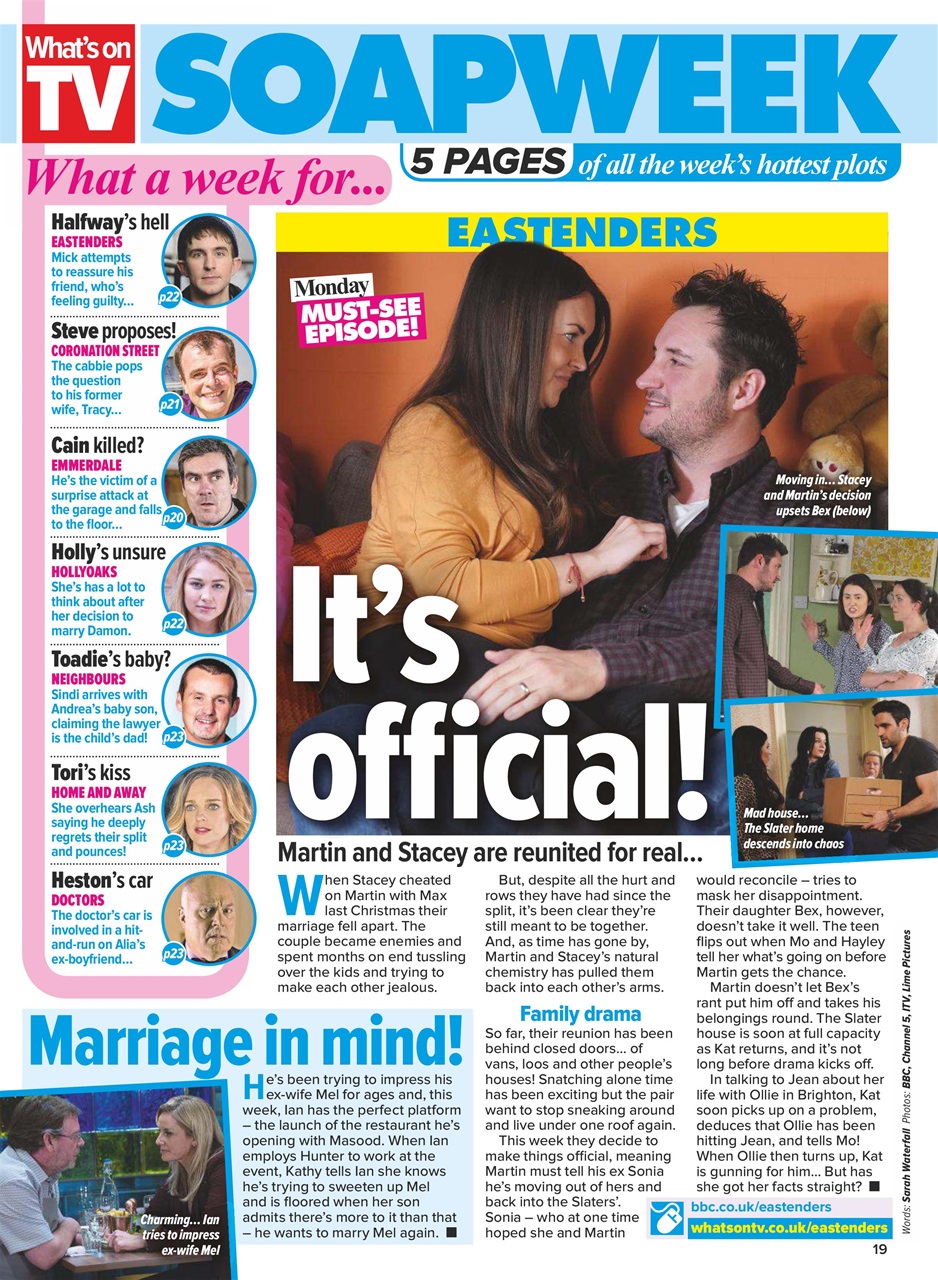 What's on TV Preview Pages
