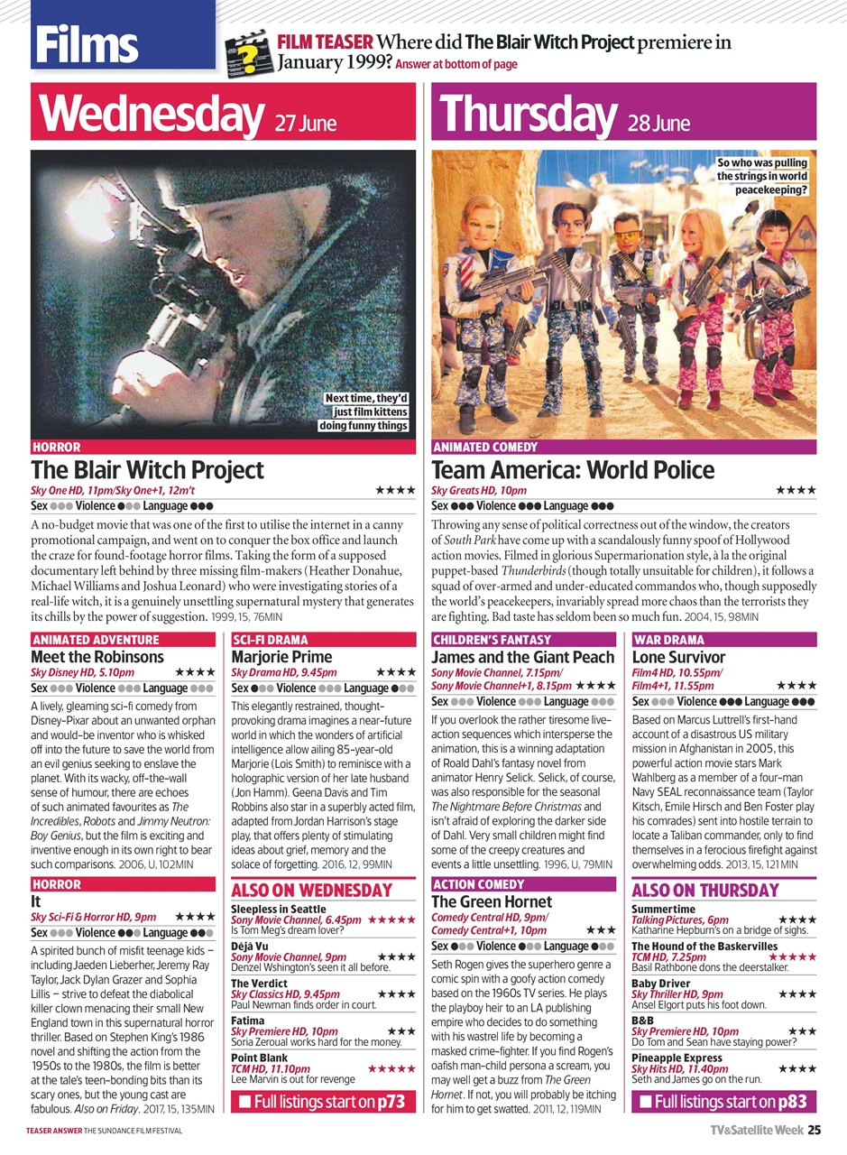 TV & Satellite Week Preview Pages