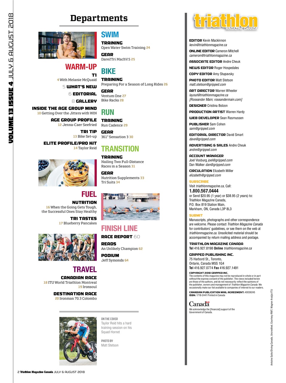 Triathlon Magazine Canada Preview Pages