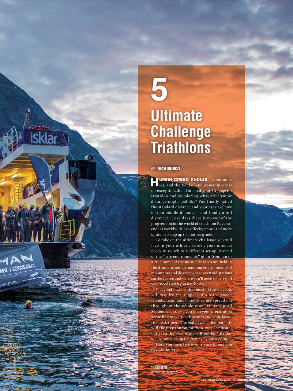 Triathlon Magazine Canada Preview Pages