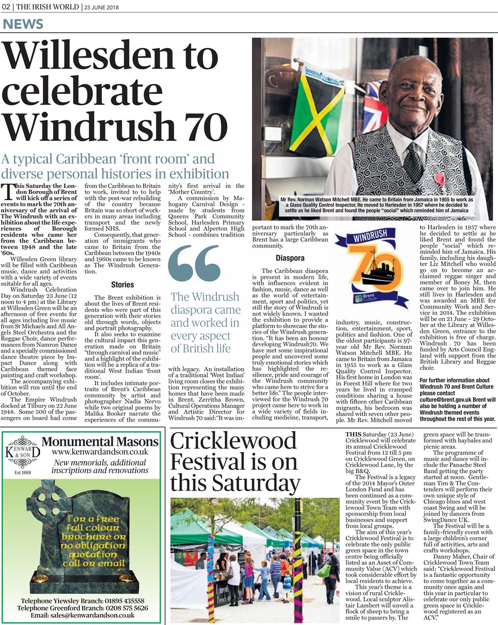 Irish World Preview Pages