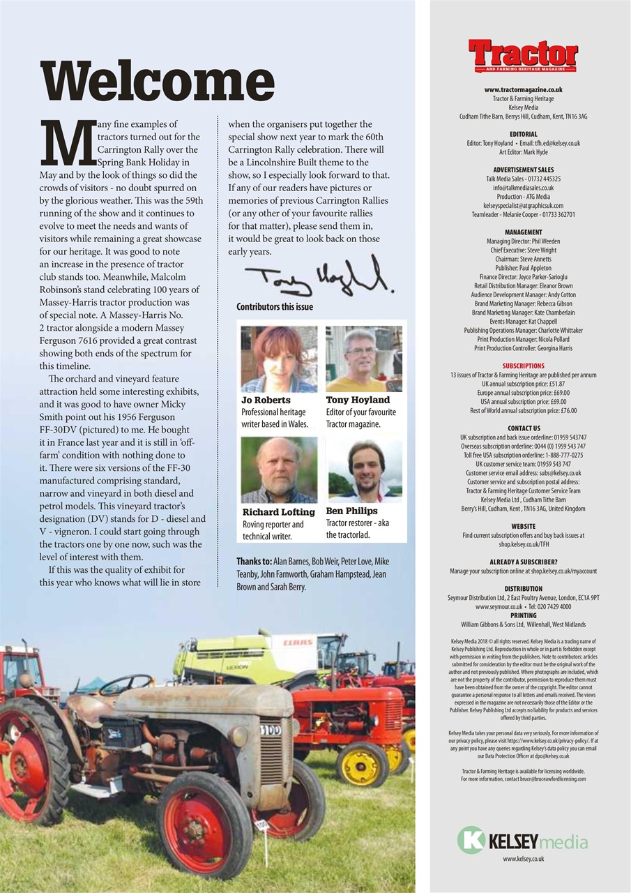 Tractor & Farming Heritage Magazine Preview Pages