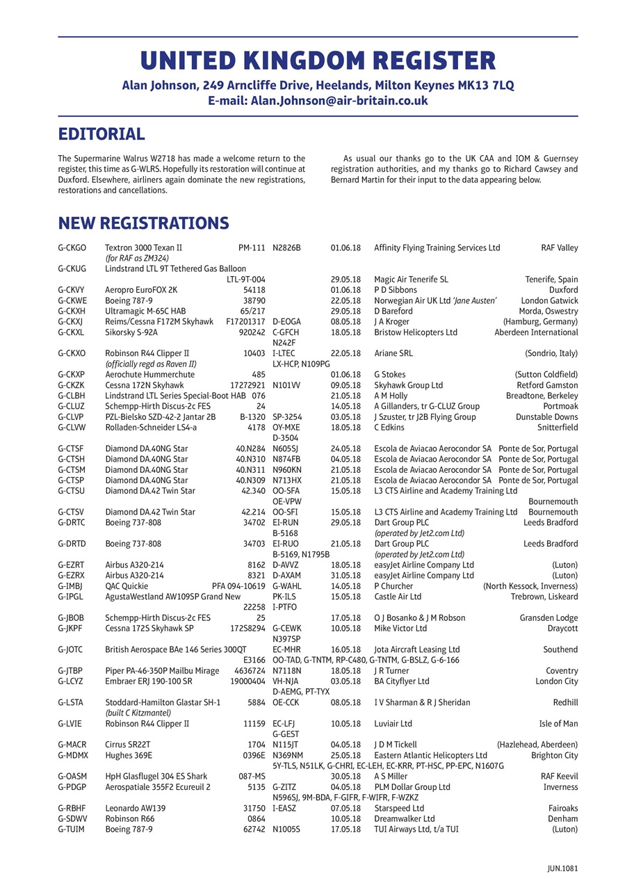 Air Britain News Preview Pages