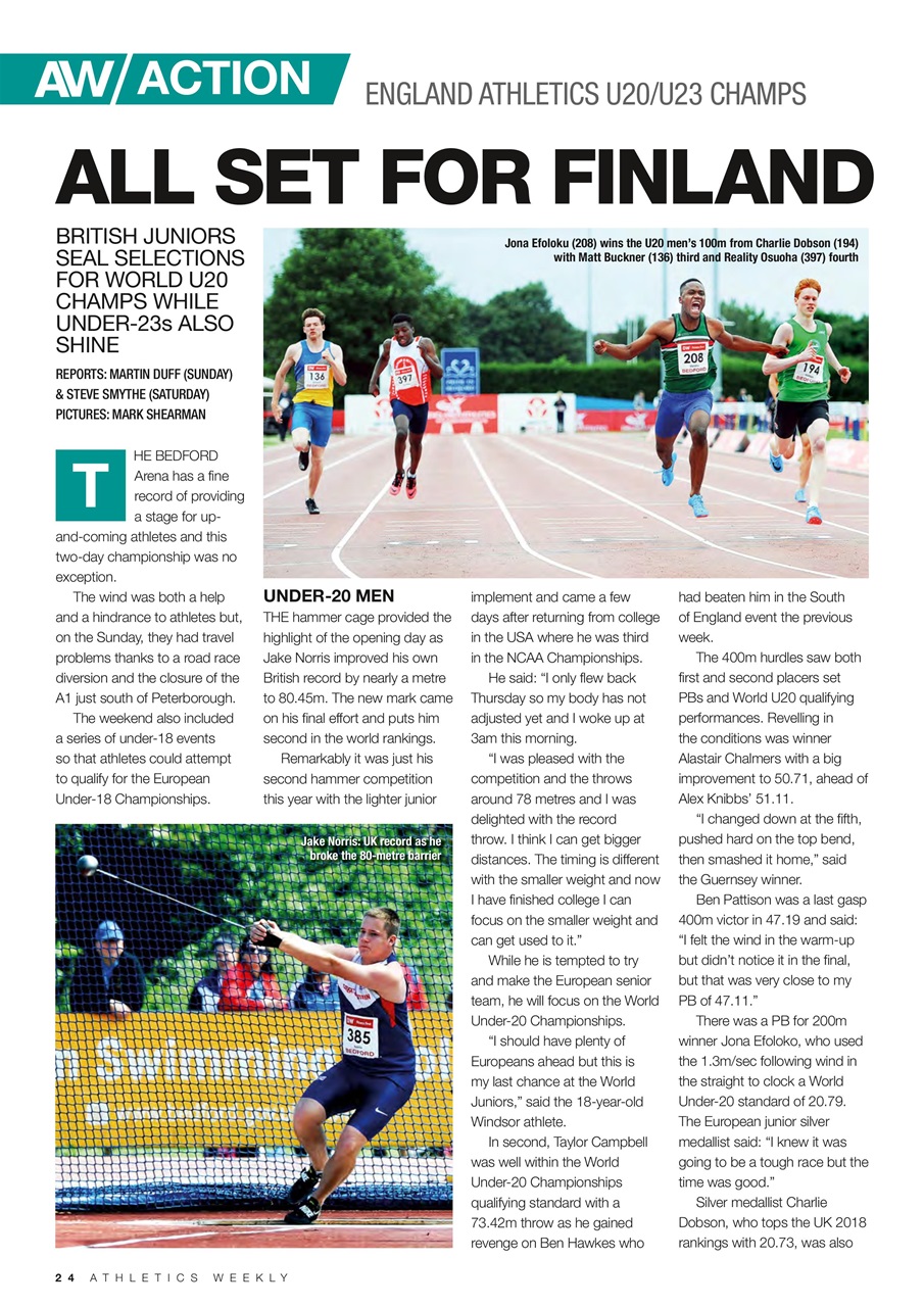 AW – Athletics Weekly Magazine Preview Pages
