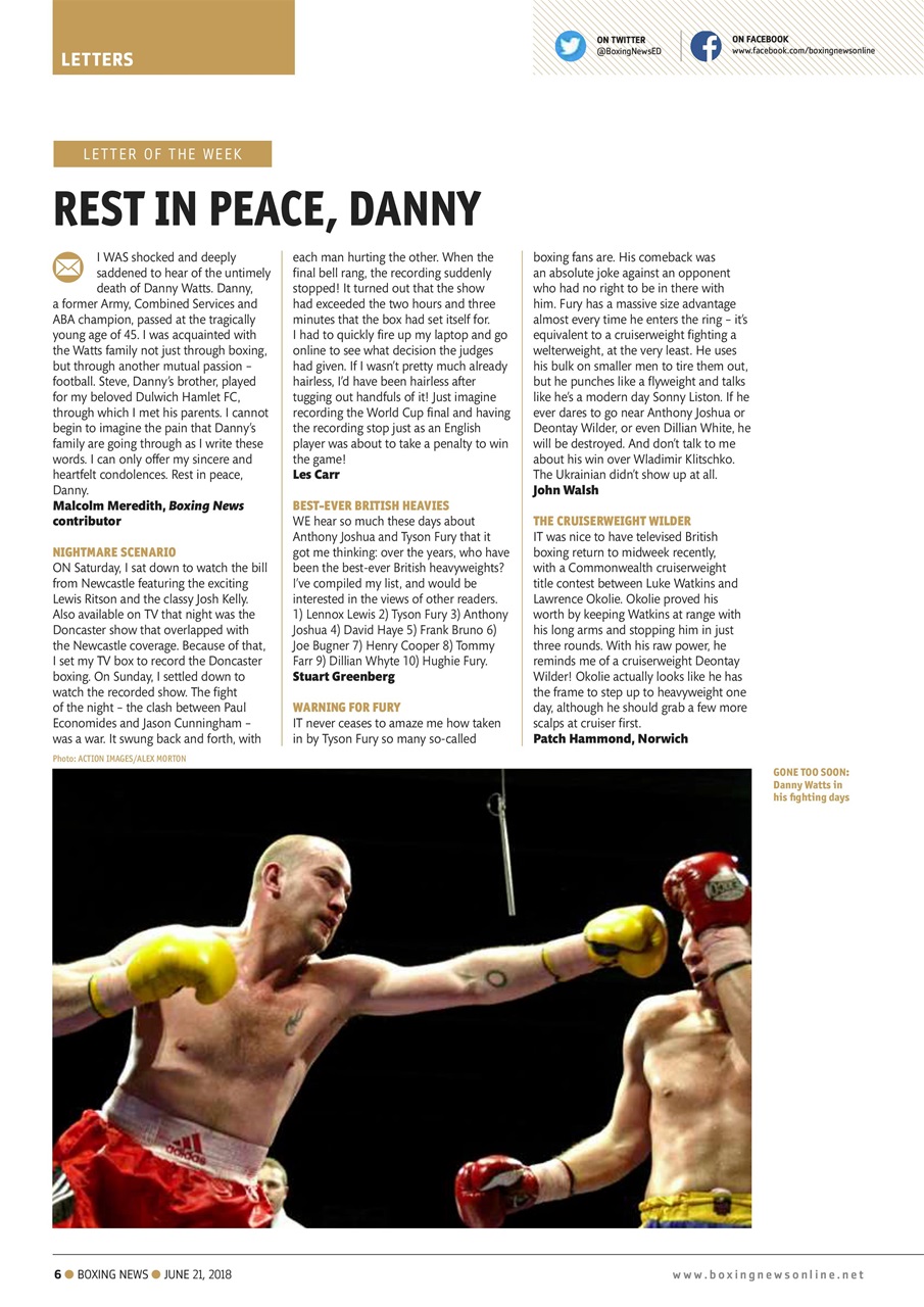 Boxing News Preview Pages