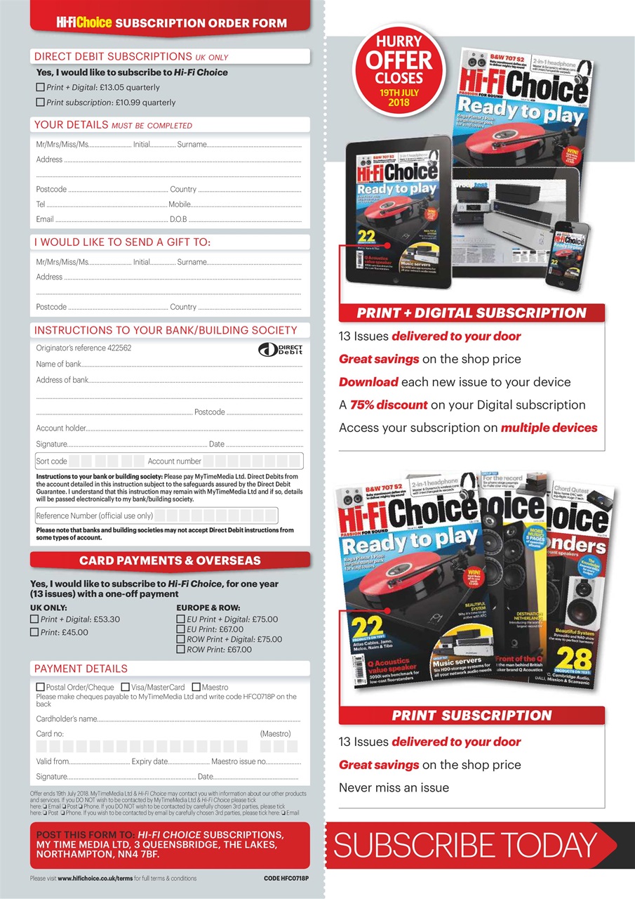 Hi-Fi Choice Preview Pages