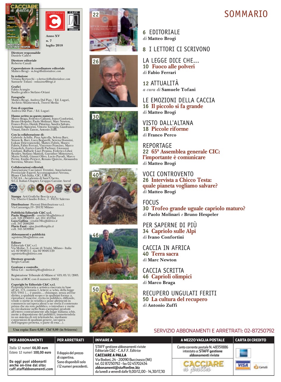 Caccia Magazine Preview Pages