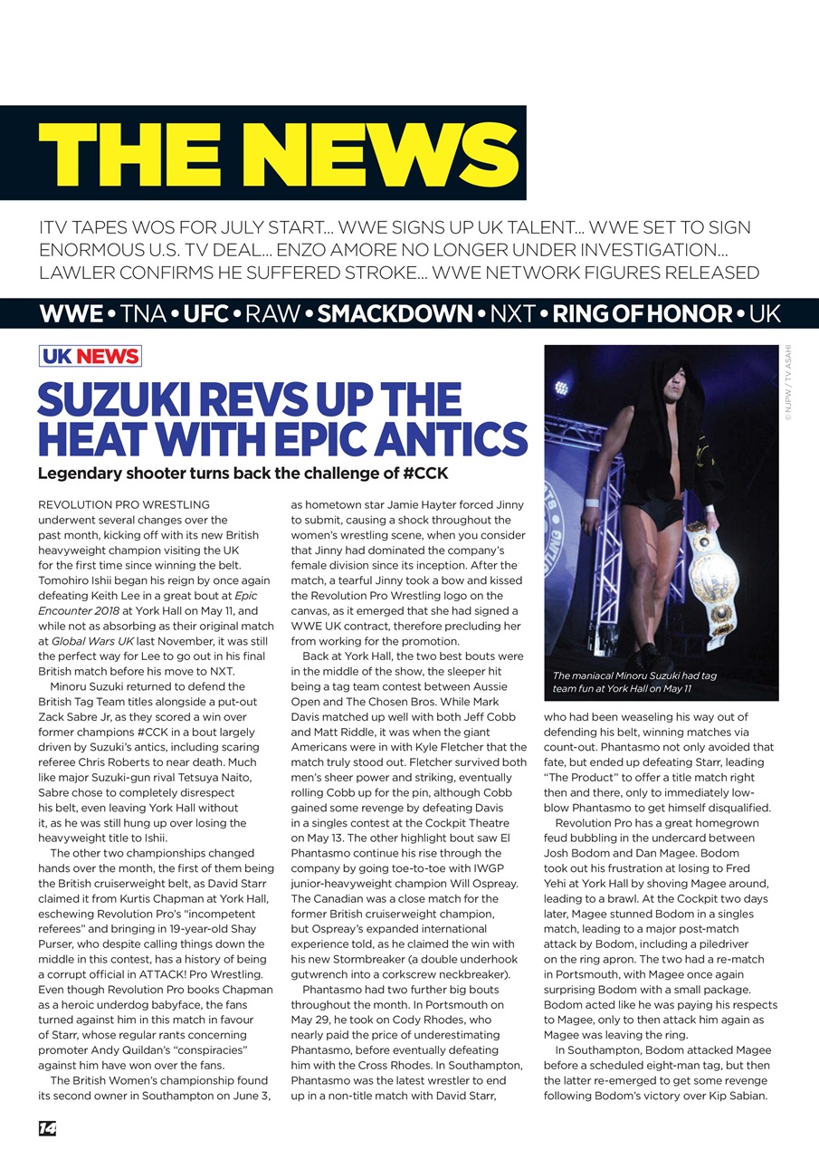 Wrestletalk Magazine Preview Pages