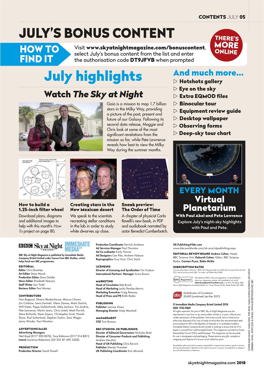 BBC Sky at Night Magazine Preview Pages