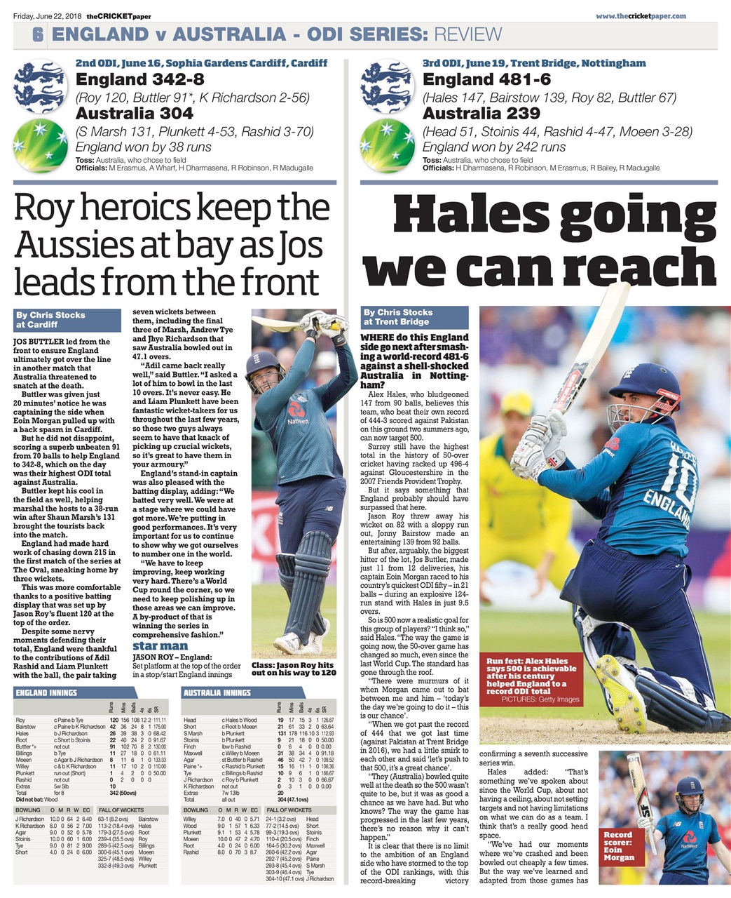 The Cricket Paper Preview Pages