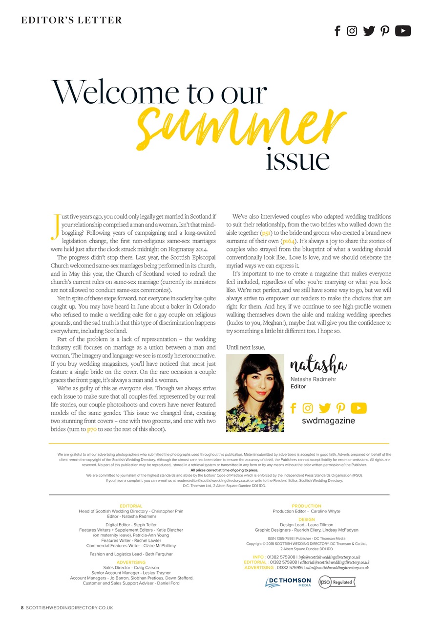 The Scottish Wedding Directory Preview Pages