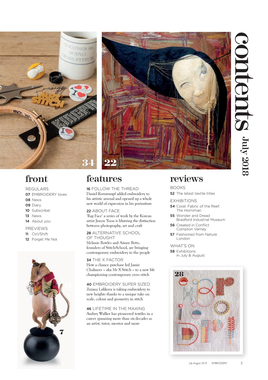 Embroidery Magazine Preview Pages