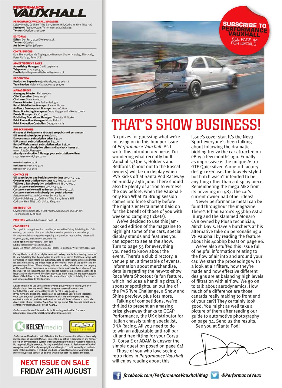 Performance Vauxhall Preview Pages