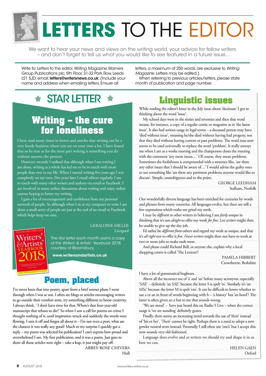 Writing Magazine Preview Pages