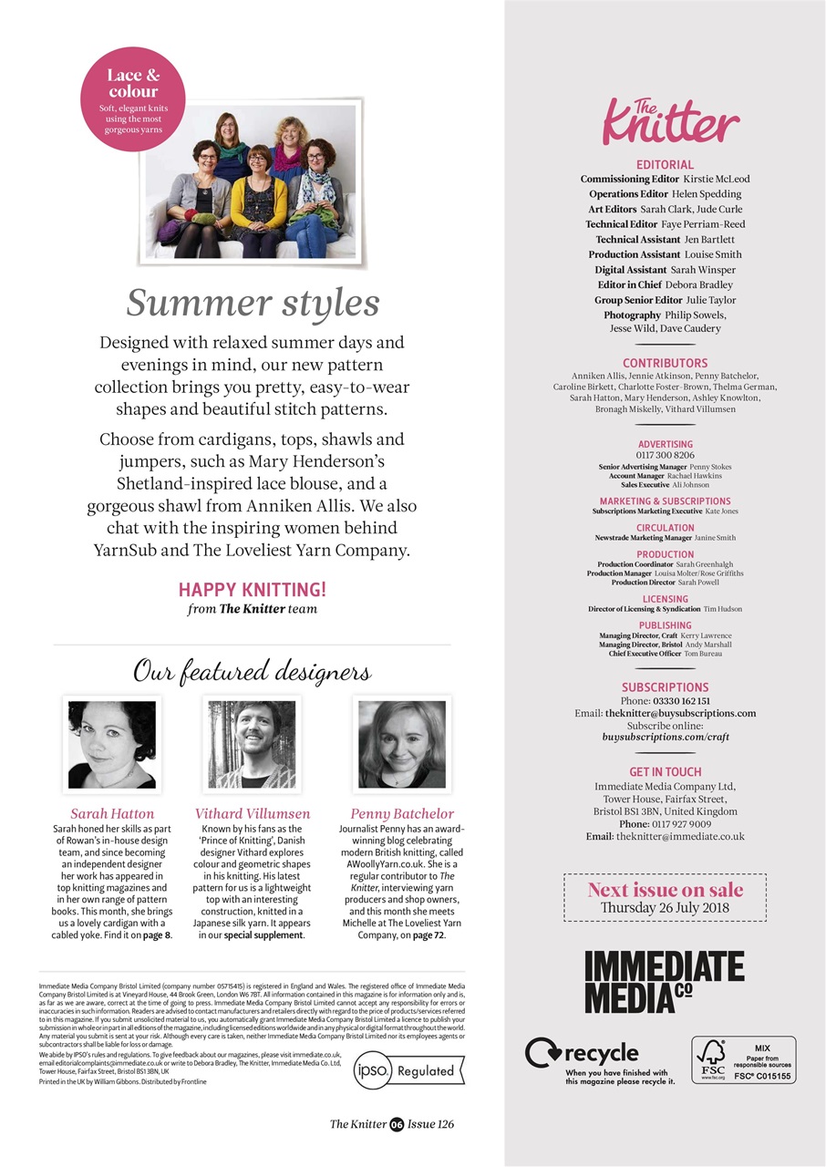 The Knitter Preview Pages