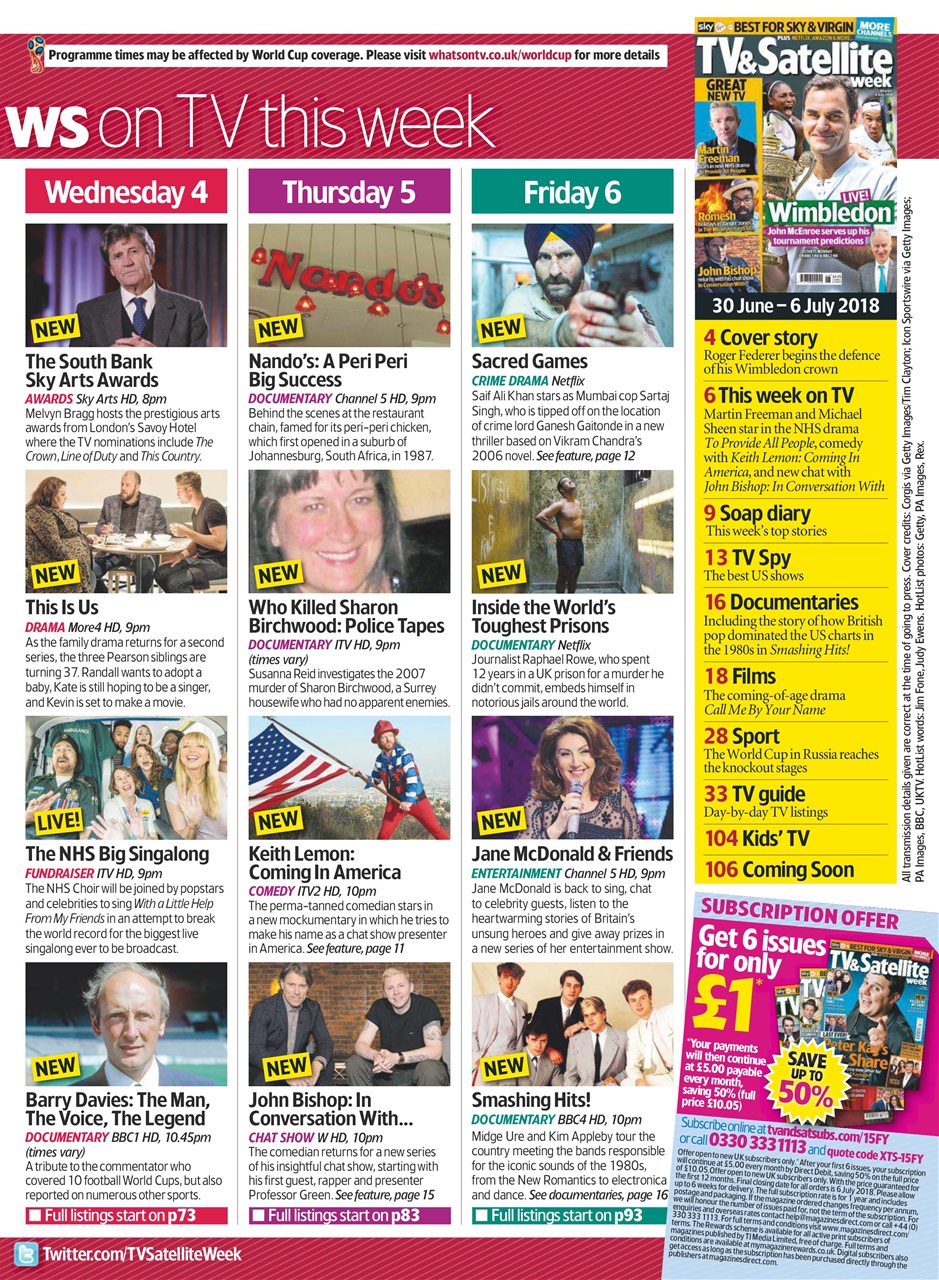 TV & Satellite Week Preview Pages