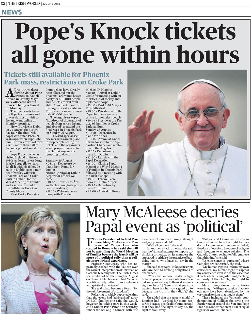 Irish World Preview Pages