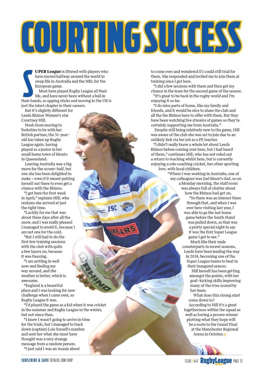 Rugby League World Preview Pages