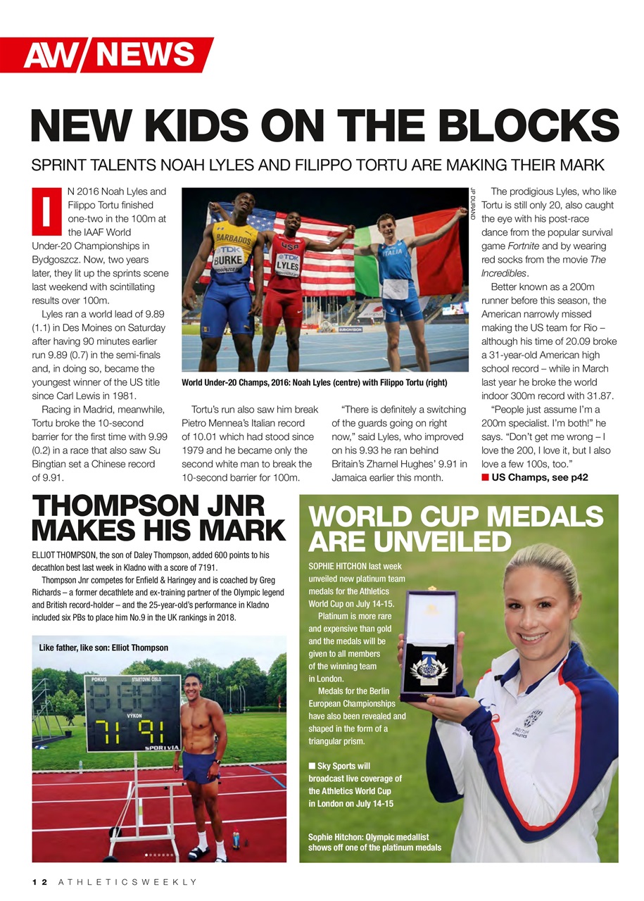 AW – Athletics Weekly Magazine Preview Pages