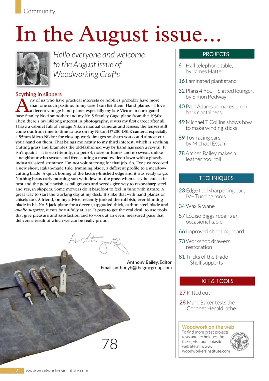 Woodworking Crafts Magazine Preview Pages