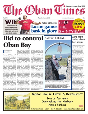 The Oban Times & Lochaber Times issue 28th June 2018