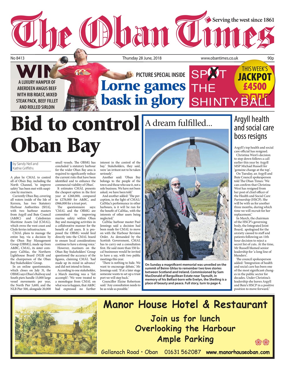 The Oban Times & Lochaber Times Preview Pages