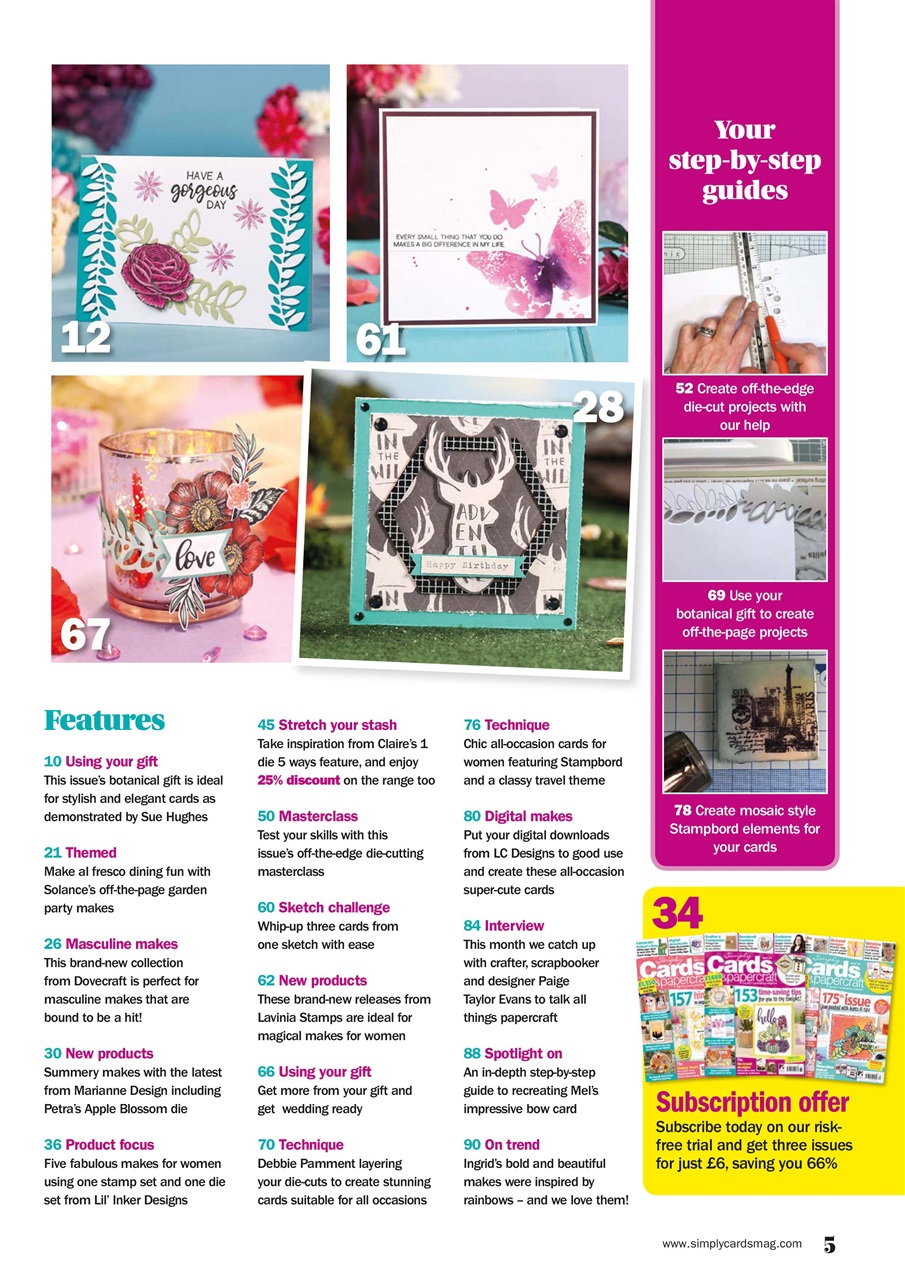 Simply Cards & Papercraft Preview Pages
