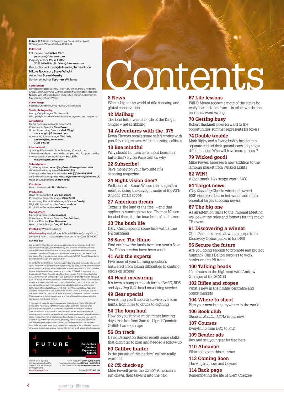 Sporting Rifle Preview Pages