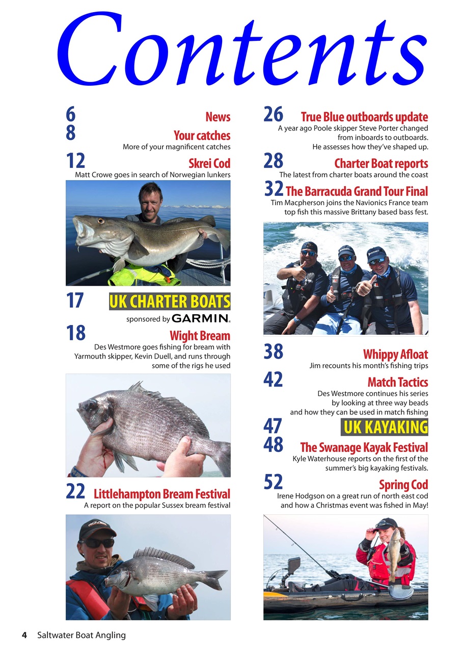 Saltwater Boat Angling Preview Pages