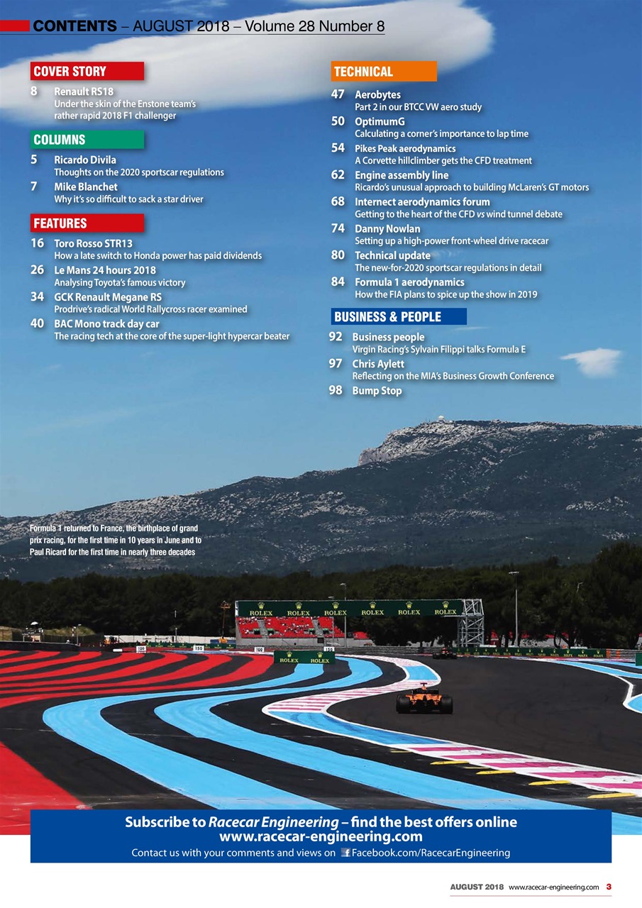 Racecar Engineering Preview Pages