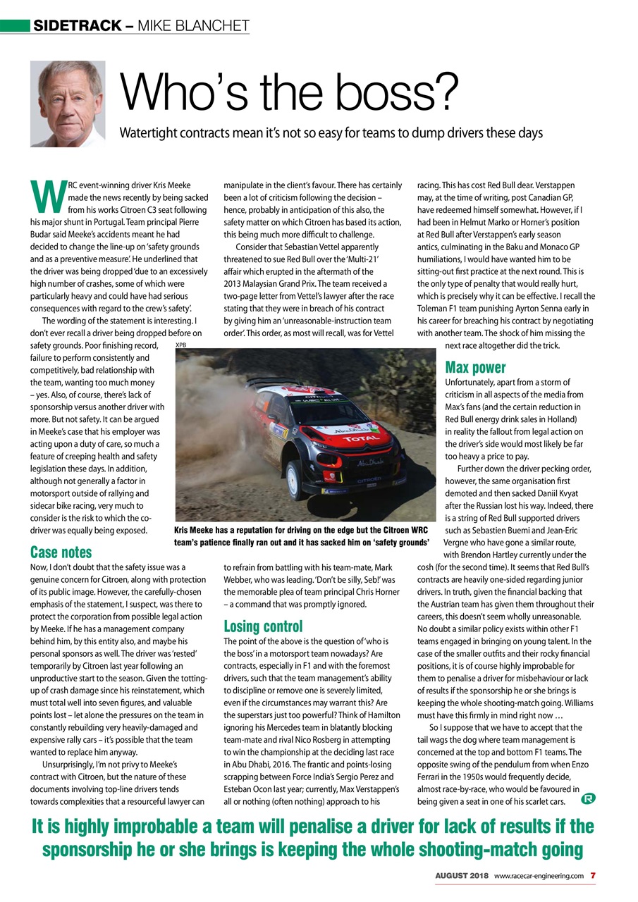 Racecar Engineering Preview Pages