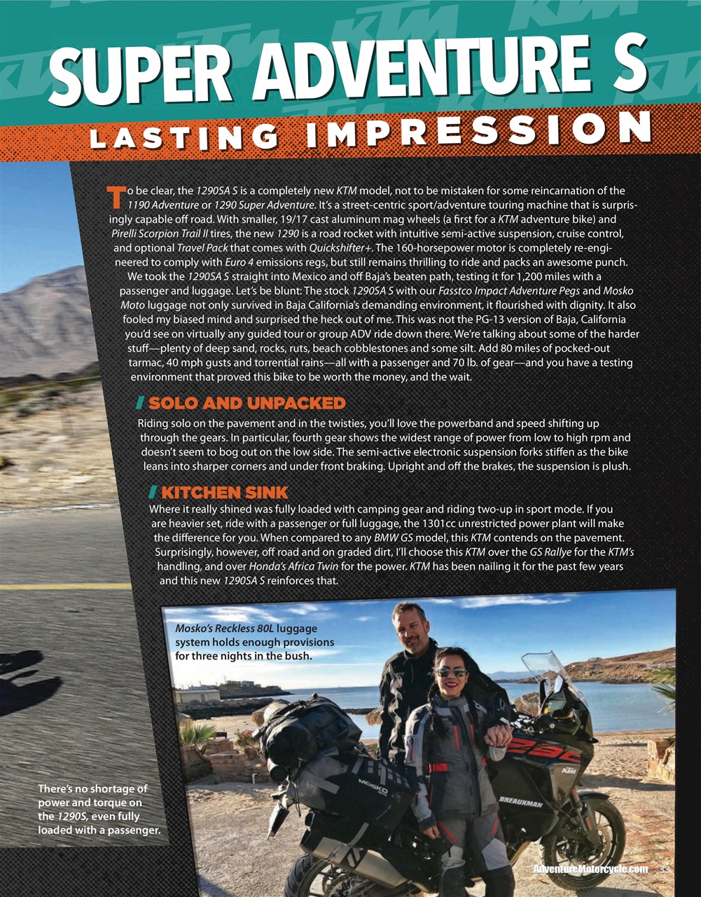Adventure Motorcycle Preview Pages