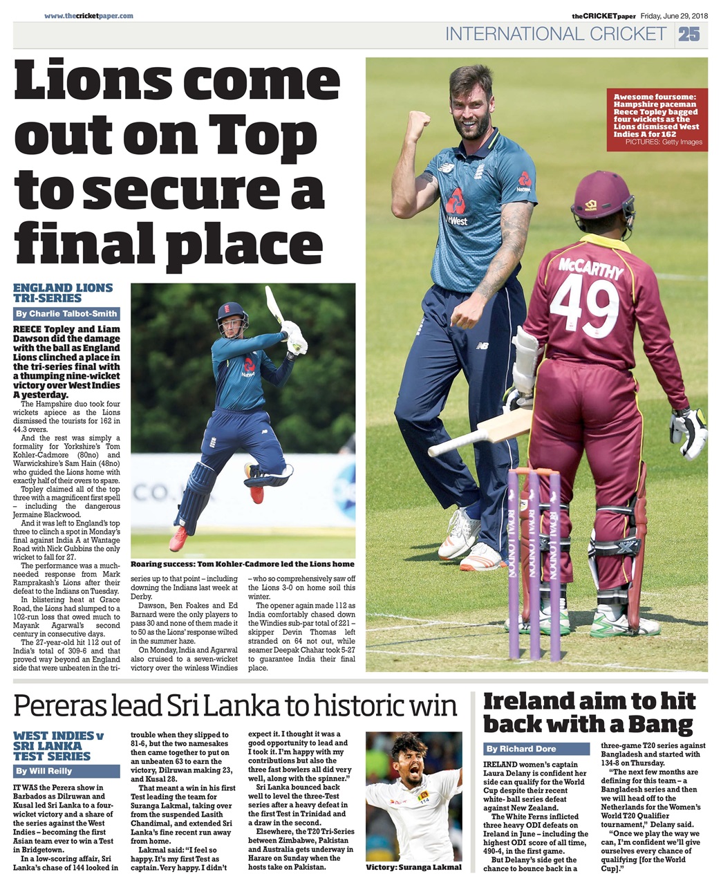 The Cricket Paper Preview Pages
