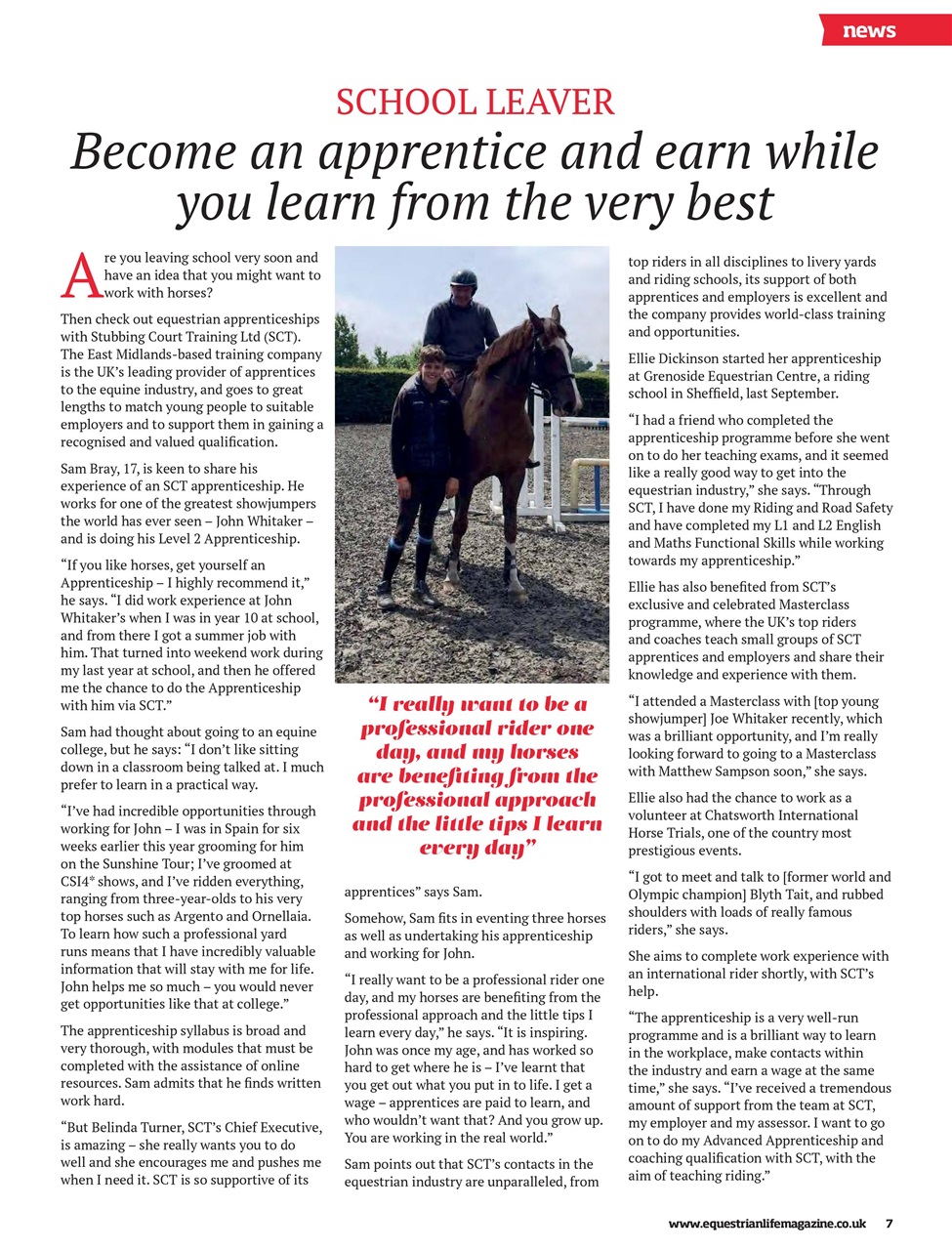 Equestrian Life Magazine Preview Pages