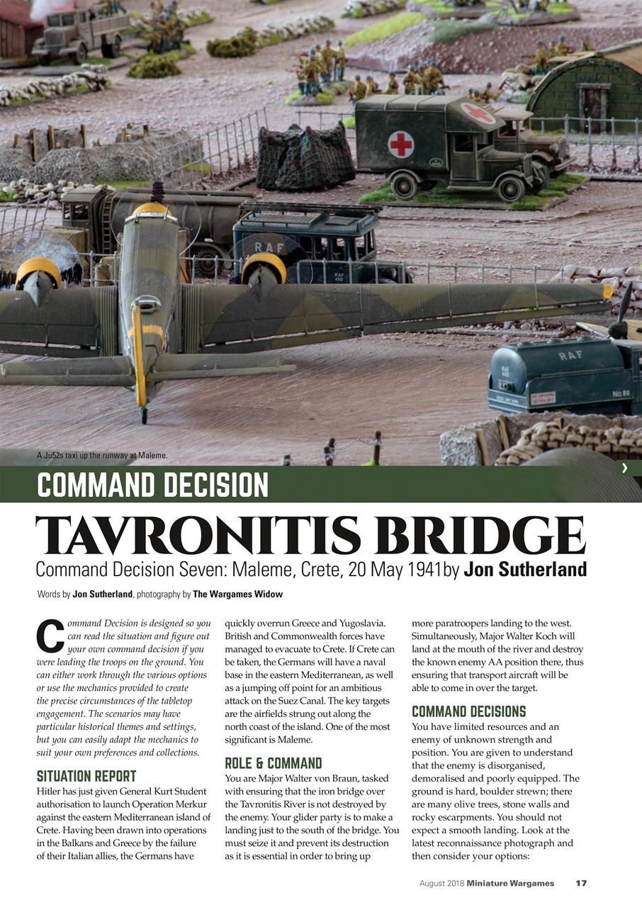 Miniature Wargames Preview Pages