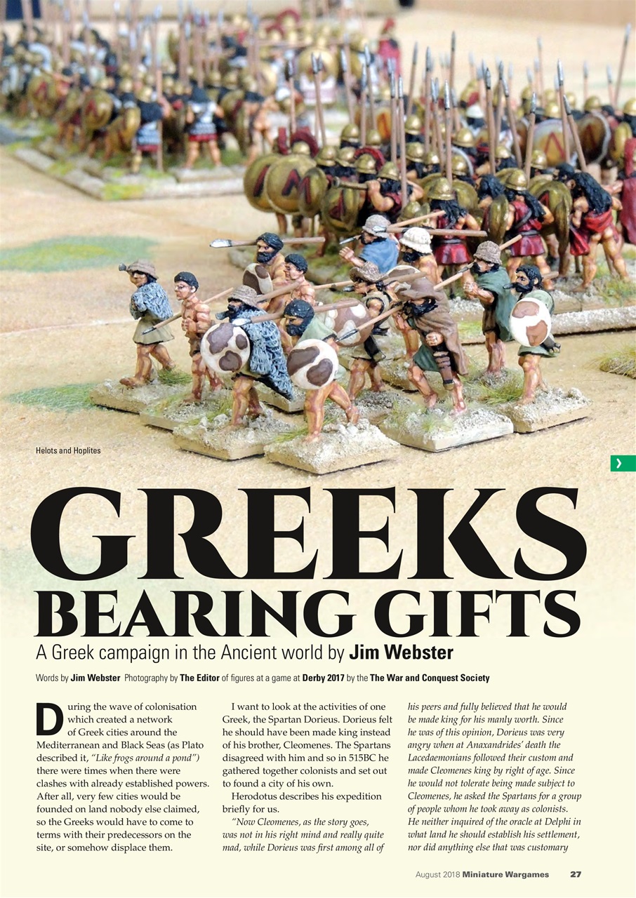 Miniature Wargames Preview Pages