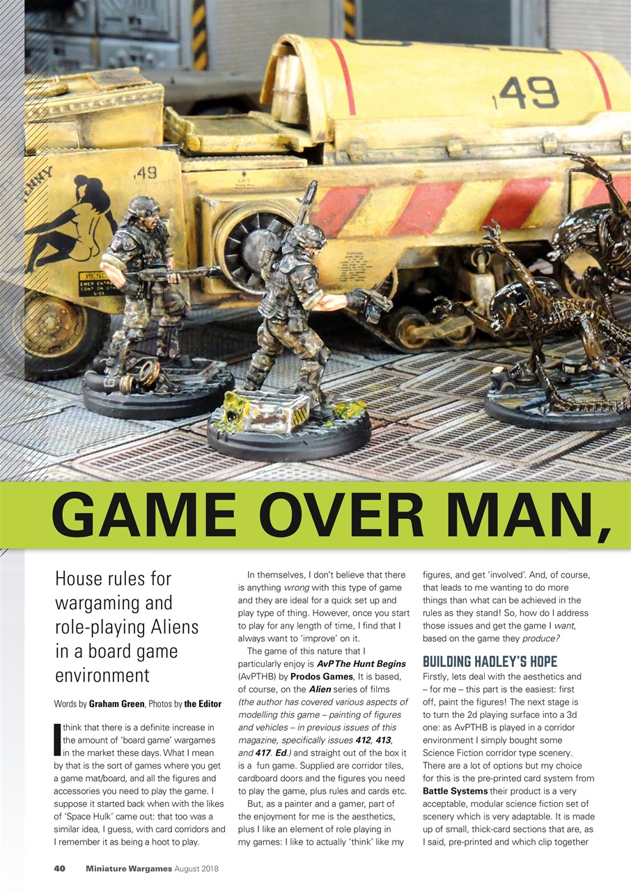 Miniature Wargames Preview Pages