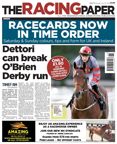 The Racing Paper issue 29th June 2018