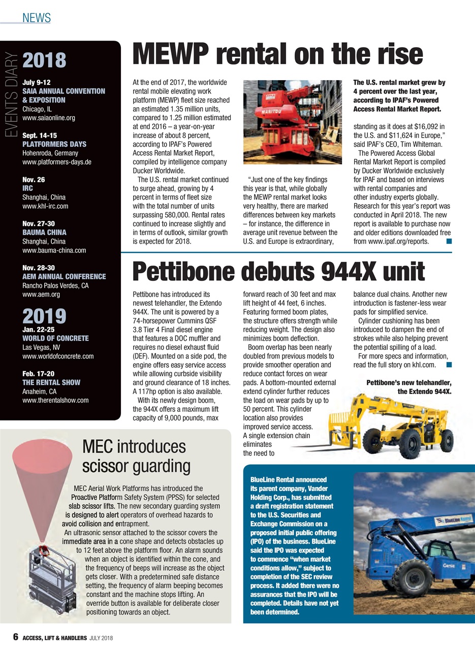 Access, Lift & Handlers Preview Pages