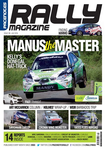 Pacenotes Rally magazine issue Issue 168 - July 2018