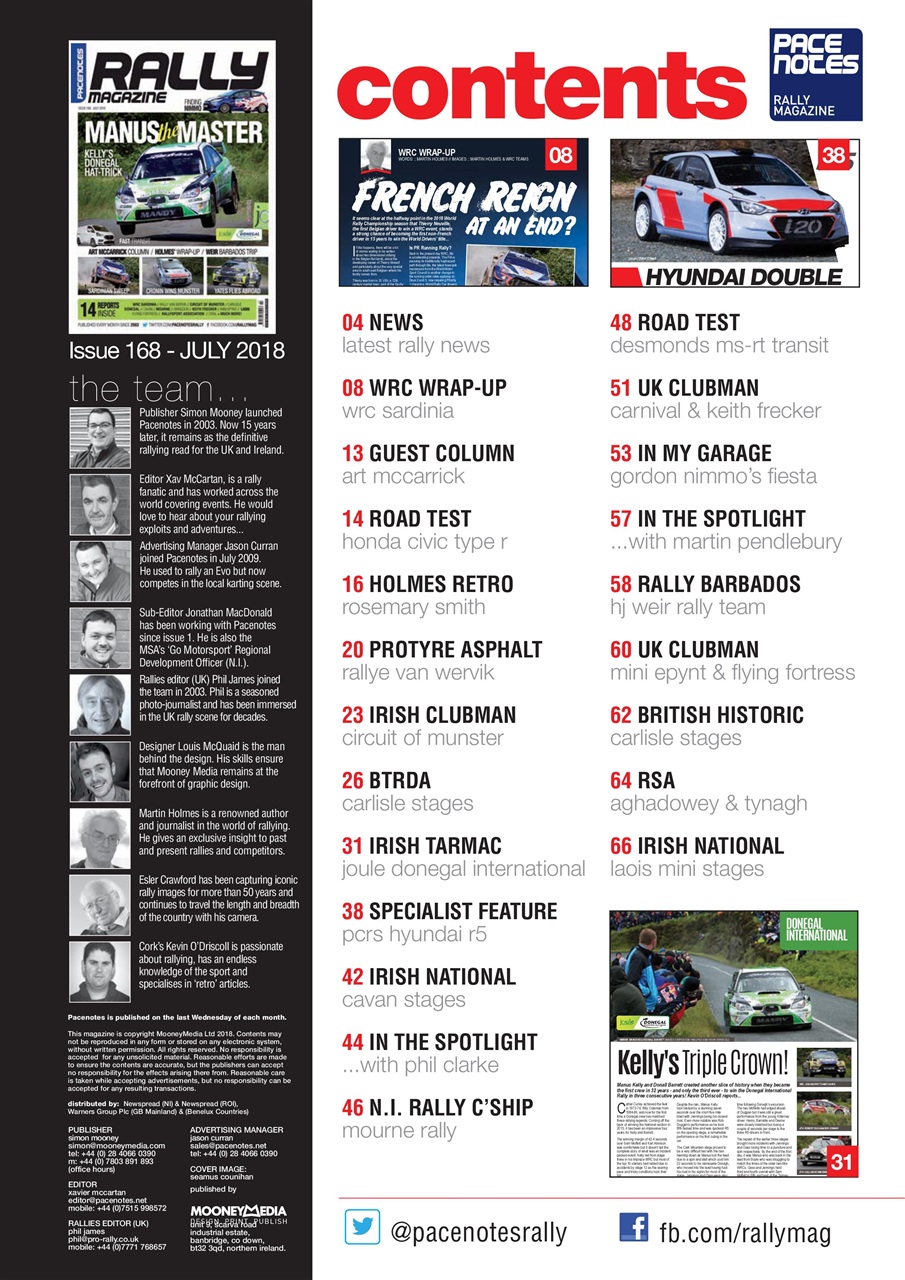 Pacenotes Rally magazine Preview Pages