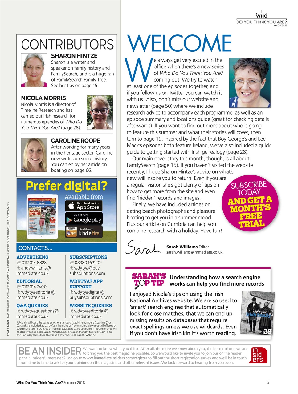 Who Do You Think You Are? Preview Pages