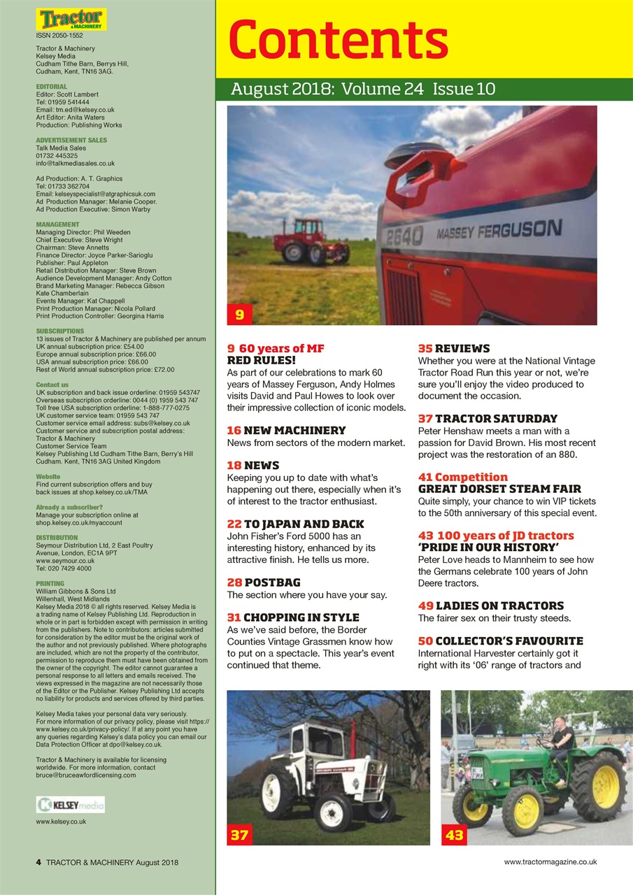 Tractor & Machinery Preview Pages