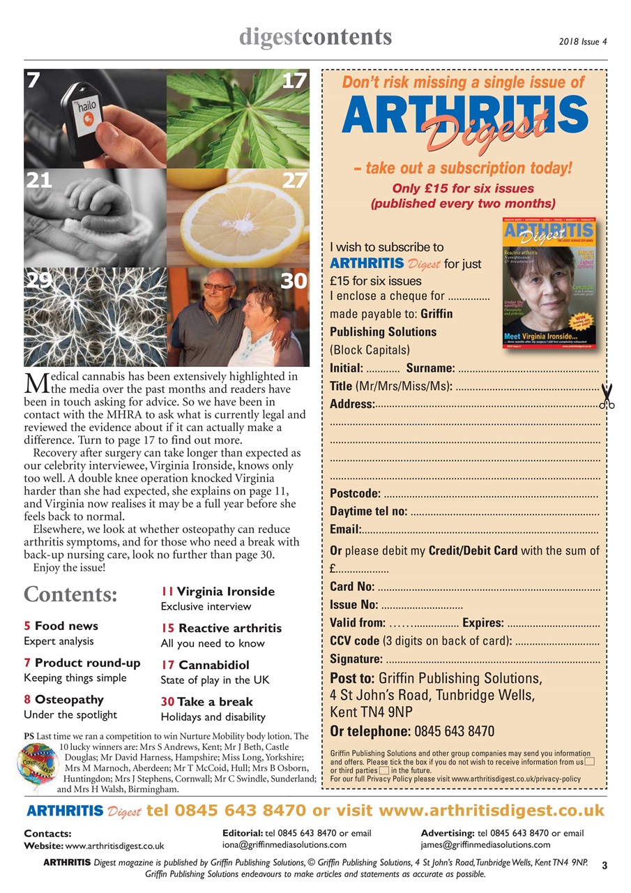 Arthritis Digest Preview Pages