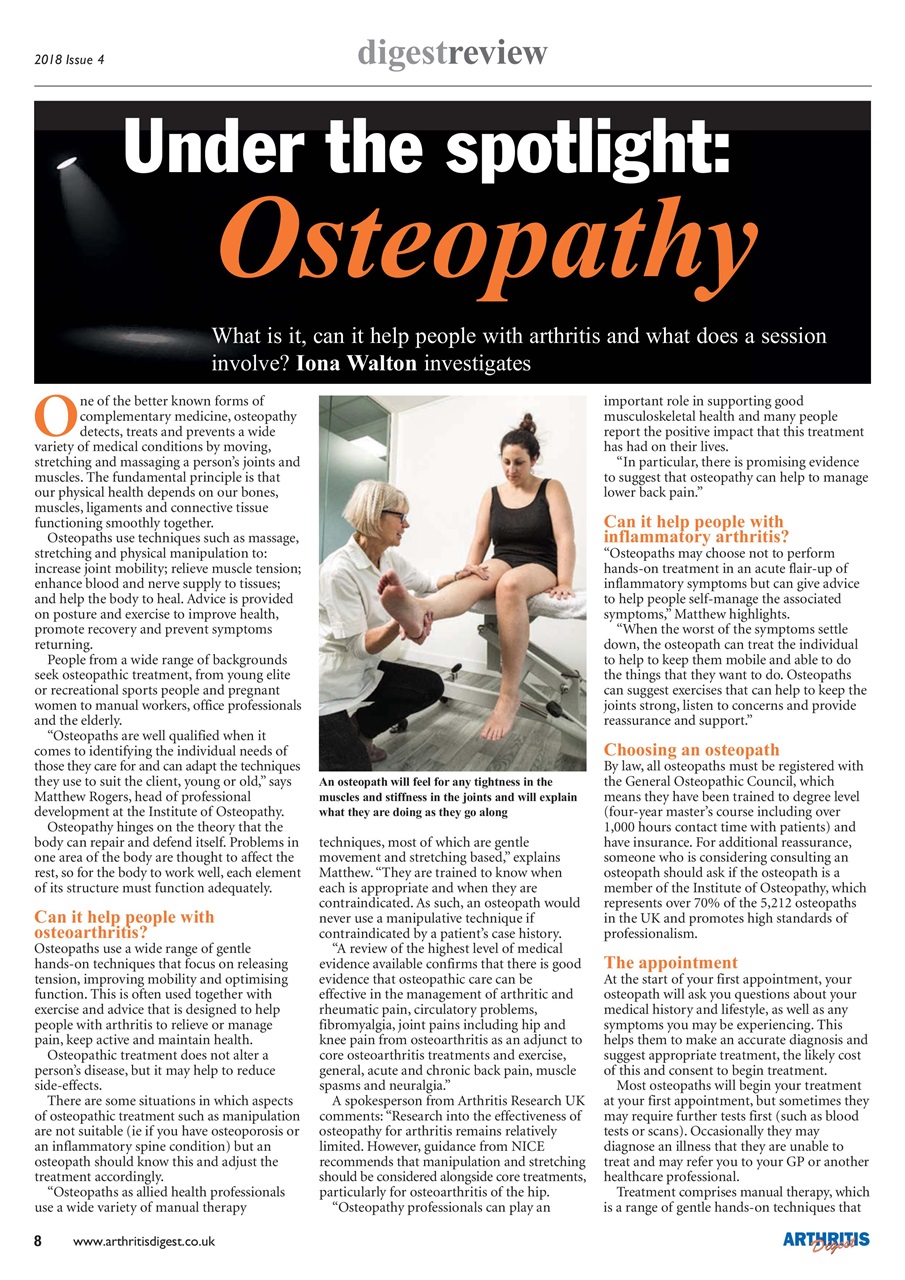 Arthritis Digest Preview Pages